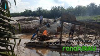 Personil Gabungan Polres Kuansing, Bakar 2 Unit PETI di Sungai Keranji