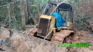 Polhut Kesulitan Tangkap Pelaku Ilog di Kuansing, Alat Berat yang Disita pun Raib
