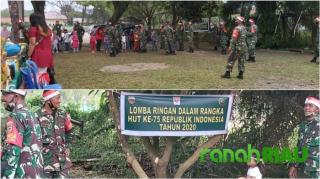 Danramil 04 Mandau, Himbau Warga Meriahkan Kemerdekaan Tetap Dengan Protokol Kesehatan