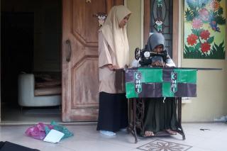 Gratis,HMI Cabang Pekanbaru produksi masker sendiri,untuk bantu masyarakat.