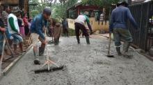 Satgas TMMD Uji Pengecoran Jalan Terusan Bagol Kampung Cakung