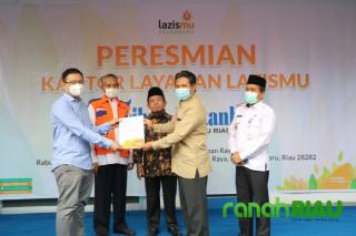 Resmikan Kantor Layanan Lazismu di Tribun Pekanbaru, Ayat Cahyadi : Semoga melahirkan pengusaha baru