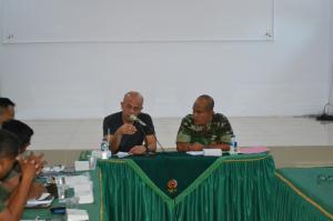 Dansatgas Sempurnakan Paparan Dalam Rapat Persiapan Penutupan TMMD