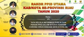 Komisi Informasi dan Diskominfo Inhil Gelar Rakor PPID Utama se Riau Secara Virtual