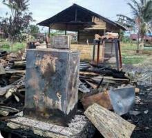 Kantor PT NLE ludes terbakar di Inhu