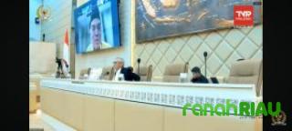 Pj Sekdaprov Riau Ikuti Rapat Virtual dengan Komisi II DPR RI, Bahas Kemandirian Fiskal Daerah