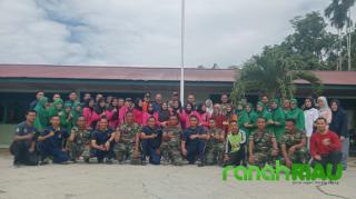 Jaga Sinergitas TNI-Polri, Koramil 08/KM Gelar Senam Bersama