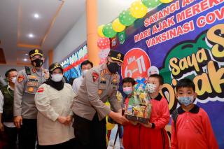 Vaksinasi Massal Lansia dan Anak Anak di Bengkalis, Kapolda Riau: Perkuat Kekebalan Tubuh