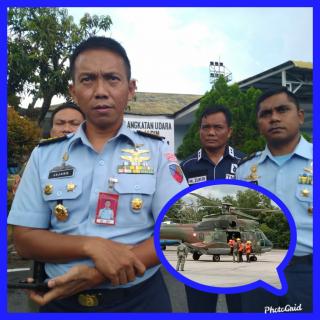 Super Puma TNI AU Bantu Pencarian Korban Kapal Karam di Perairan Rupat Riau