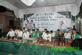 Bersama Polresta Pekanbaru, PC GP Ansor gelar Maulid Nabi dan doa Pilkada Damai