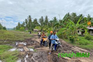 4 Km Jalan Lintas Bono Bakal Diaspal, Ruas Simpang Bunut-Teluk Meranti Segera Tuntas