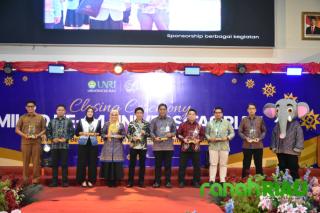 BRK Syariah Raih Penghargaan Kemitraan Ekosistem Keuangan Kampus di Milad ke-64 UNRI