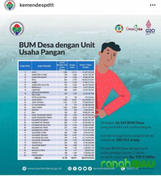 BUMDesa Unit usaha Pangan di Riau raih Omset terbesar di Indonesia