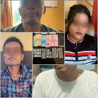 Opsnal Polsek Simpang Kanan ciduk 4 orang pemakai sabu 