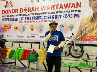 Sempena HPN 2024, PWI Riau gelar Jalan Sehat bertemakan Pemilu Damai