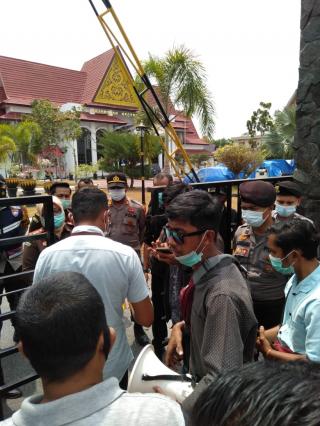 Dugaan Kasus KONI, Mahasiswa Amperga Lakukan Aksi Damai Dukung Kejari Bengkalis