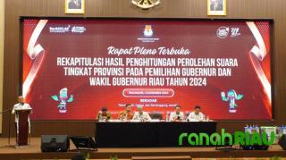 Peroleh suara Terbanyak, KPU Riau umumkan Hasil Suara untuk Abdul Wahid-SF Hariyanto di Rapat Pleno