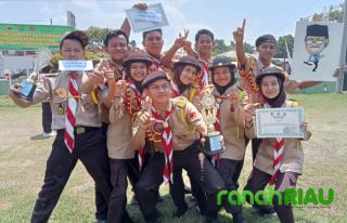 Saka Dibawah Naungan Koramil 08/KM Raih Juara I Lomba Yel-yel di Peranap