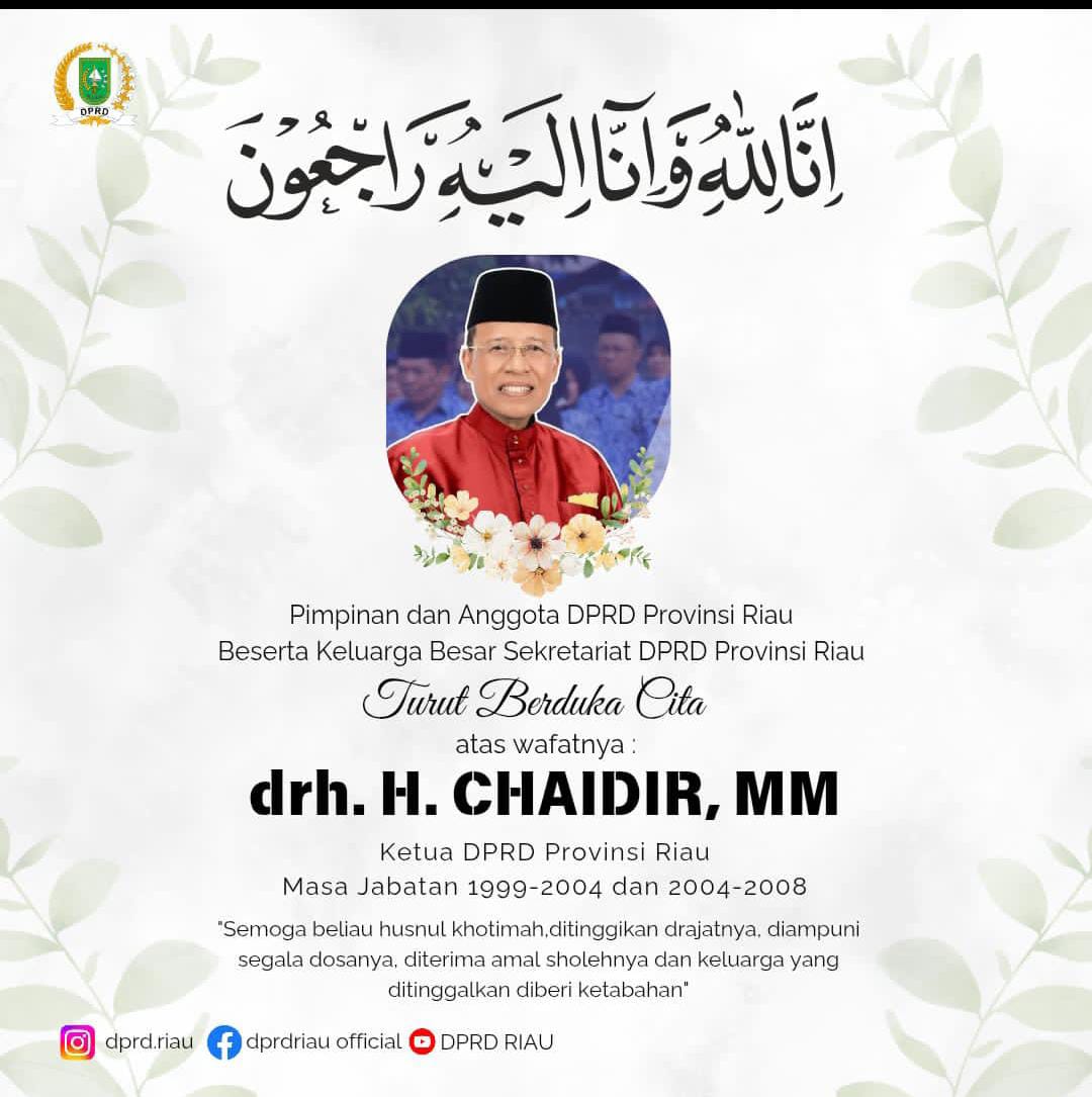 Berita Duka Drh Chaidir 
